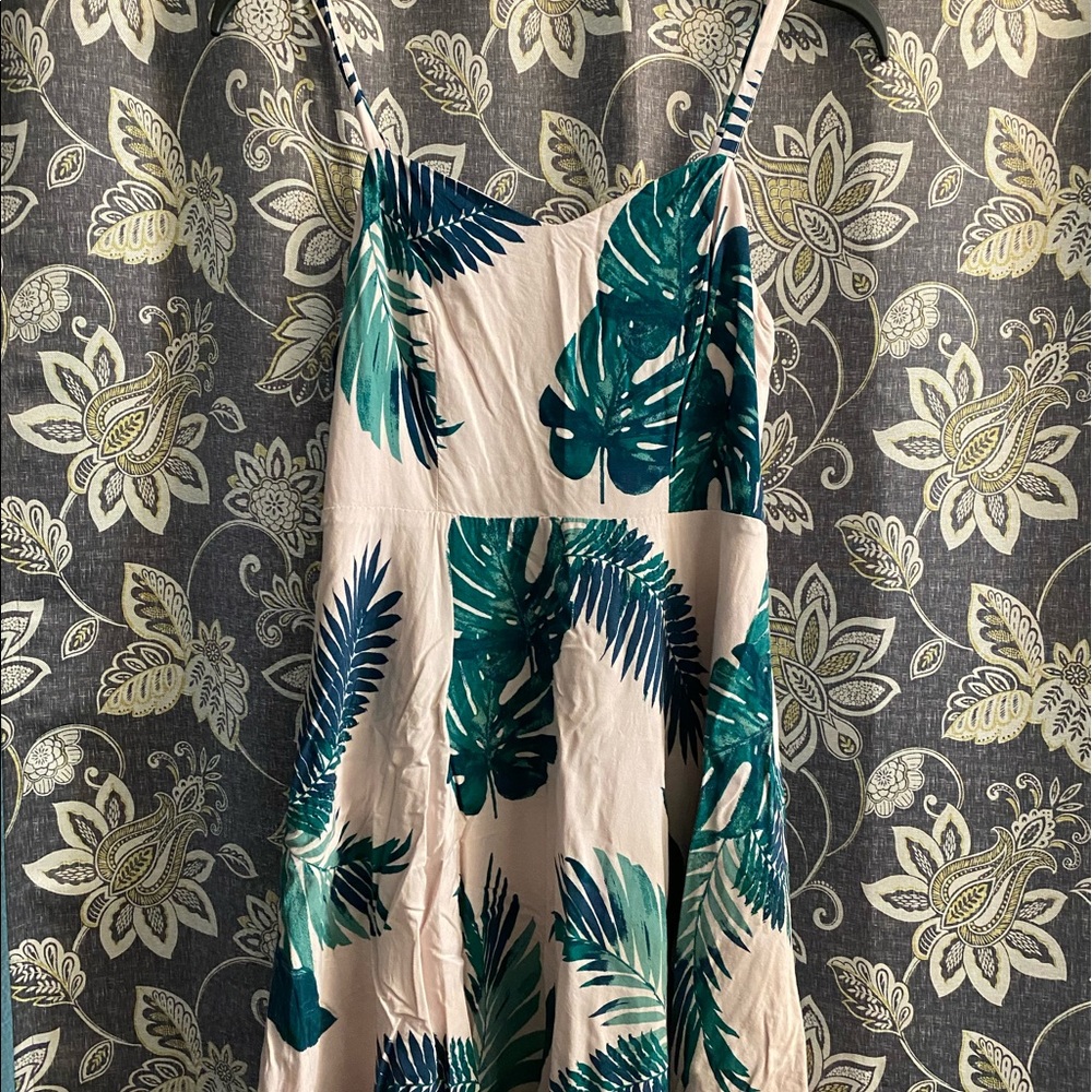 Hawaiian flowered pink cami dress